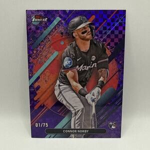 2025 Topps Finest Rare Purple Checkerboard 01/75 Connor Norby (First Print!)